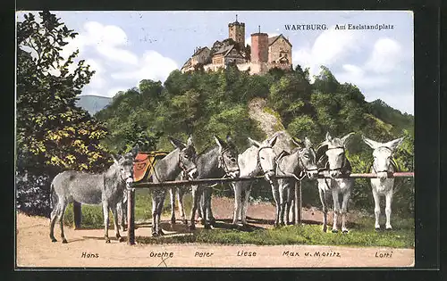 AK Eselstandplatz mit Wartburg