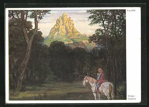 Künstler-AK Walter Einbeck: Parsifal vor Burg