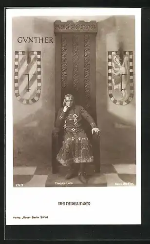 AK Theodor Loos als Gunther, Die Nibelungen