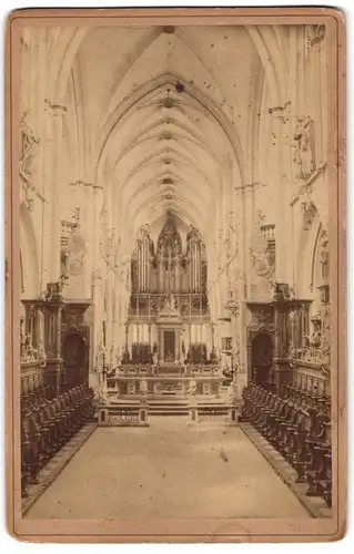 Fotografie unbekannter Fotograf, Ansicht Salem, Blcik auf den Altar mit Ordel in der Klosterkirche