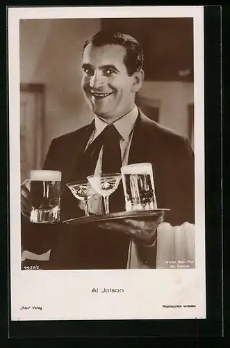 AK Schauspieler Al Jolson serviert Getränke