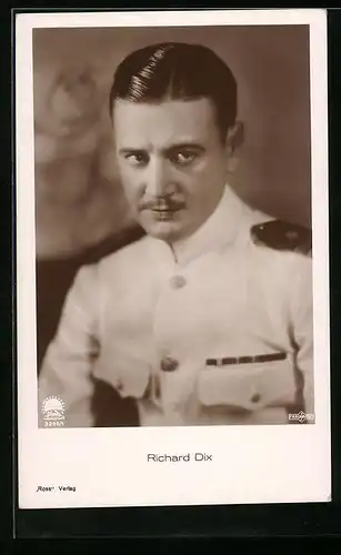 AK Schauspieler Richard Dix in Uniform