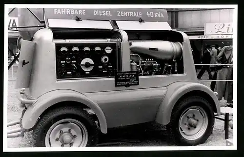 Fotografie Fahrbares Diesel-Stromaggregat Struver-Elektro-Zentrale mit Deutz-Motor