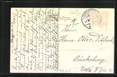 AK Kriegsschiff S. M. Hamburg in voller Fahrt