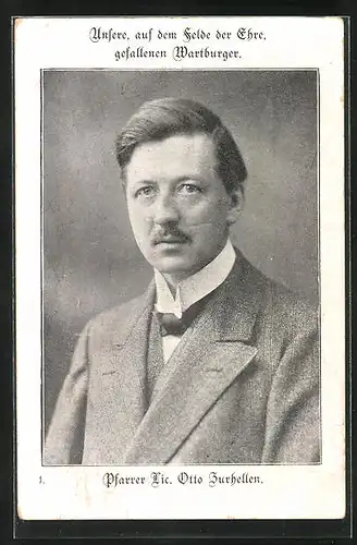 AK Portrait von Pfarrer Otto Zurhellen
