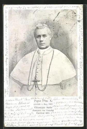 AK Portrait Papst Pius X., Kardinal Giuseppe Sarto