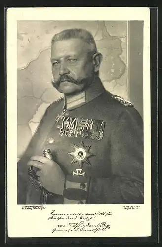 AK Paul von Hindenburg in Uniform