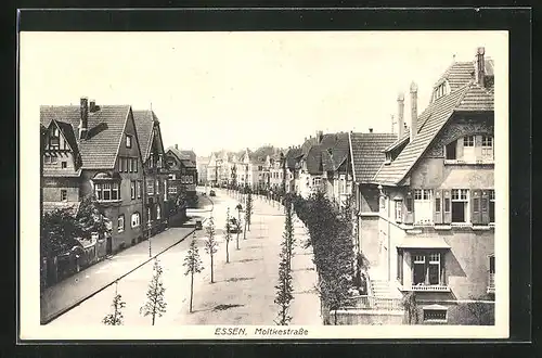 AK Essen, Moltkestrasse aus der Vogelschau