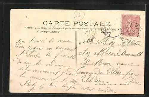 AK Palaiseau, Restaurant Moulé avec une rue