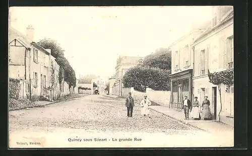 AK Quincy sous Sénart, La grande Rue