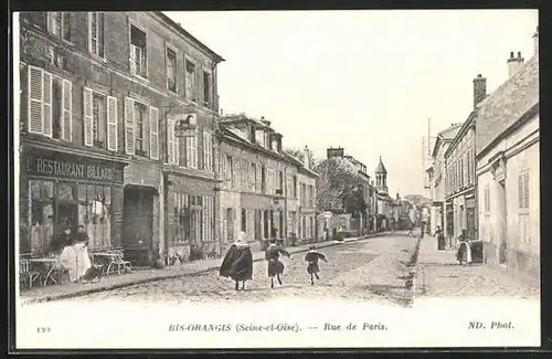 AK Ris-Orangis, Rue de Paris
