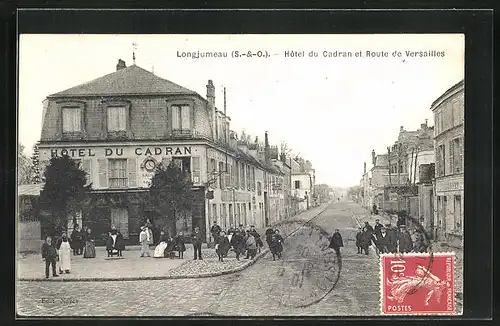 AK Longjumeau, Hôtel du Cardran et Route de Versailles
