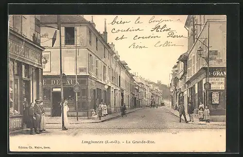 AK Longjumeau, La Grande Rue, Epicerie du Marche