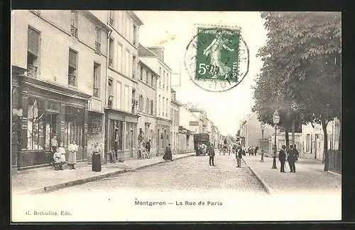 AK Montgeron, La Rue de Paris