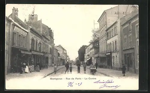 AK Montgeron, Rue de Paris, Le Centre