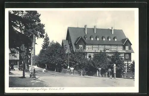 AK Oberbärenburg, /Osterzgeb., Strassenpartie mit Kindern