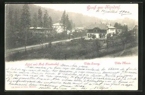 AK Kipsdorf, Hotel und Villa Fürstenhof, Villa Emmy, Villa Marie