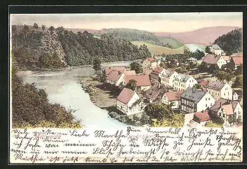 AK Mittweida, Neudörfchen aus der Vogelschau