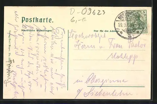 AK Rechenberg /Erzgeb., Ortsansicht mit Kirche