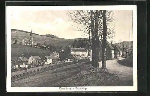 AK Rechenberg /Erzgeb., Ortsansicht mit Kirche