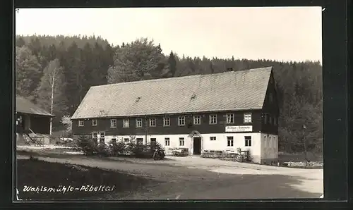 AK Pöbeltal, Strassenpartie mit Gasthaus Wahlsmühle