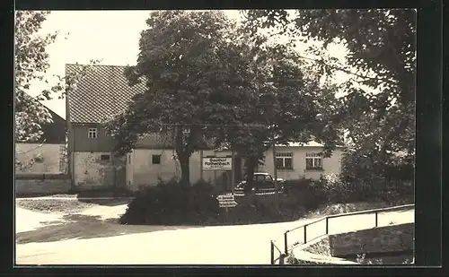 AK Röthenbach Kr. Dippoldiswalde, Strassenpartie mit Gasthof