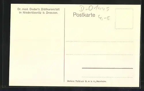 AK Niederlössnitz, Dr. Oeder's Diätkuranstalt