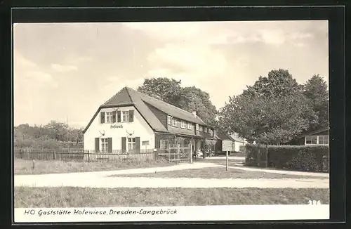 AK Dresden-Langebrück, HO Gasthaus Hofewiese