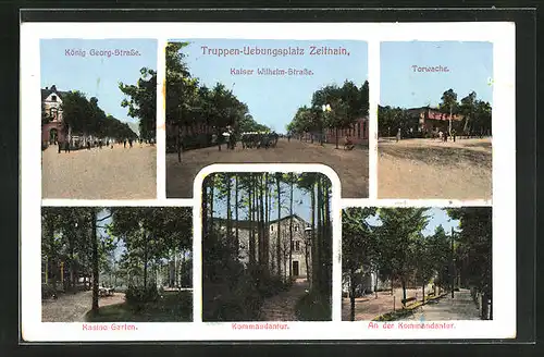 AK Zeithain, Truppen-Übungsplatz, Kaiser Wilhelm-Strasse, Torwache