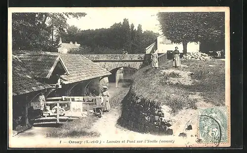 AK Orsay, Lavoirs et Pont sur l`Yvette