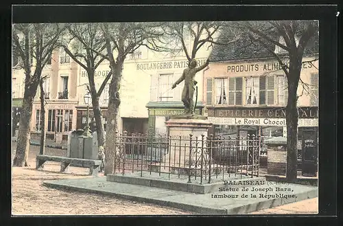 AK Palaiseau, Statue de Joseph Bara tambour de la République