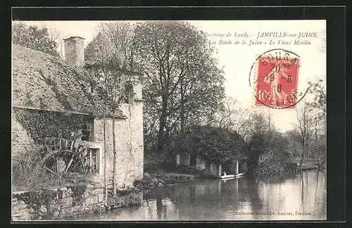 AK Janville-sur-Juine, Les Bords de la Juine, Le Vieux Moulin