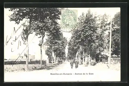 AK Marolles-en-Hurepoix, Avenue de la Gare