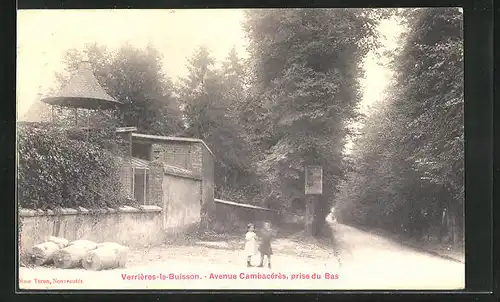 AK Verrières-le-Buisson, Avenue Cambacérès prise du Bas