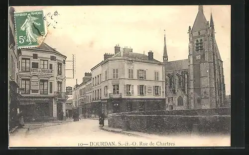 AK Dourdan, Rue de Chartres