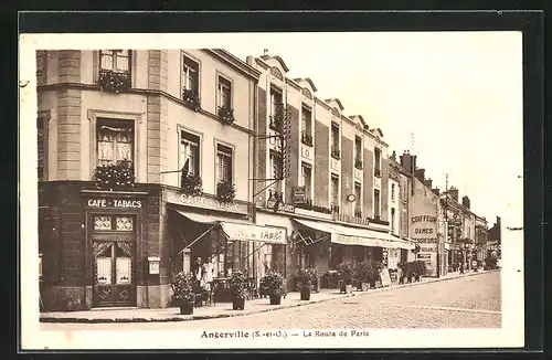 AK Angerville, La Route de Paris