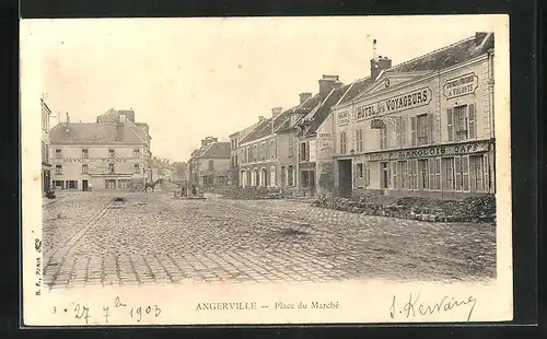 AK Angerville, Place du Marché