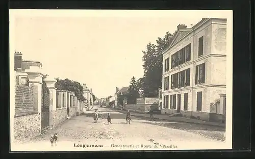 AK Longjumeau, Gendarmerie et Route de Versailles