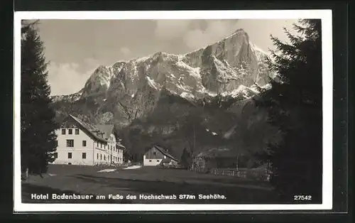 AK St. Ilgen /Hochschwab, Hotel Bodenbauer zu Fusse des Berges