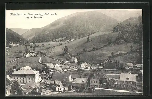 AK Steinhaus a Semmerring, Ortsansicht vom Berg aus