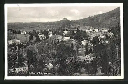 AK Gleichenberg, Blick auf die Ortschaft im Wald