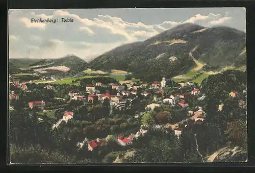 AK Gleichenberg, Totalansicht vom Berg aus