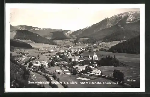 AK Neuberg a. d. Mürz, Gesamtansicht aus der Ferne