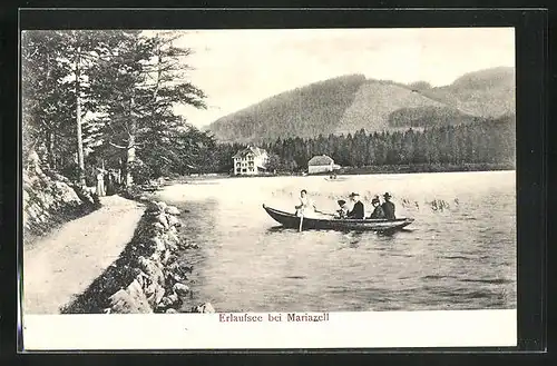 AK Erlaufsee bei Mariazell, Ruderboot auf dem See