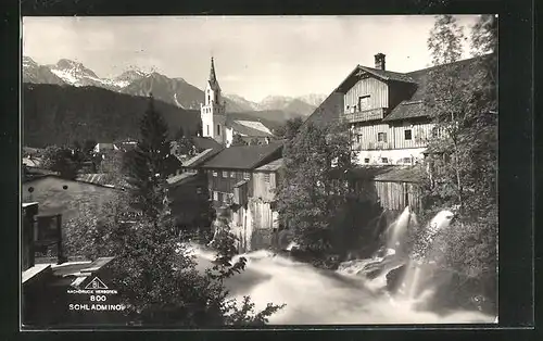 AK Schladming, Flusspartie mit Kirche