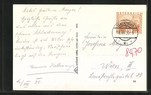 AK Schladming, Flusspartie mit Kirche