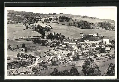 AK St. Lambrecht, Panorama mit Ortspartie und Landschaft