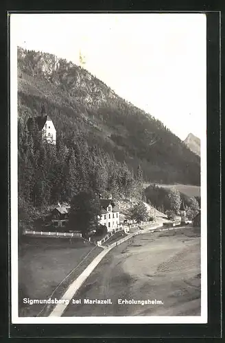 AK Sigmundsberg bei Mariazell, Das Erholungsheim am Berghang