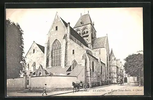 AK Étampes, Église Saint-Basile, le Chevet