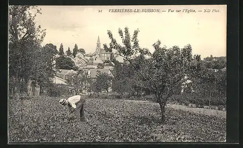 AK Verrières-Le-Buisson, Vue sur l`Eglise